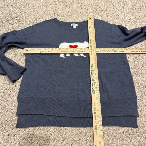 Sundance Mighty Polar Bear Sweater Sz S Blue Wool Blend Casual Preppy Novelty - Picture 6 of 7